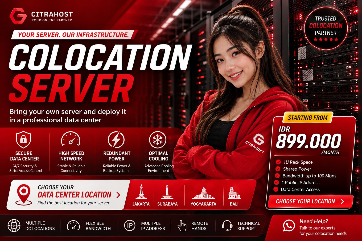 Colocation Server Indonesia – Secure, Reliable & Affordable Data Center Colocation